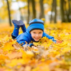 Aws Autumn Boy Playing In Leaves In The Fall